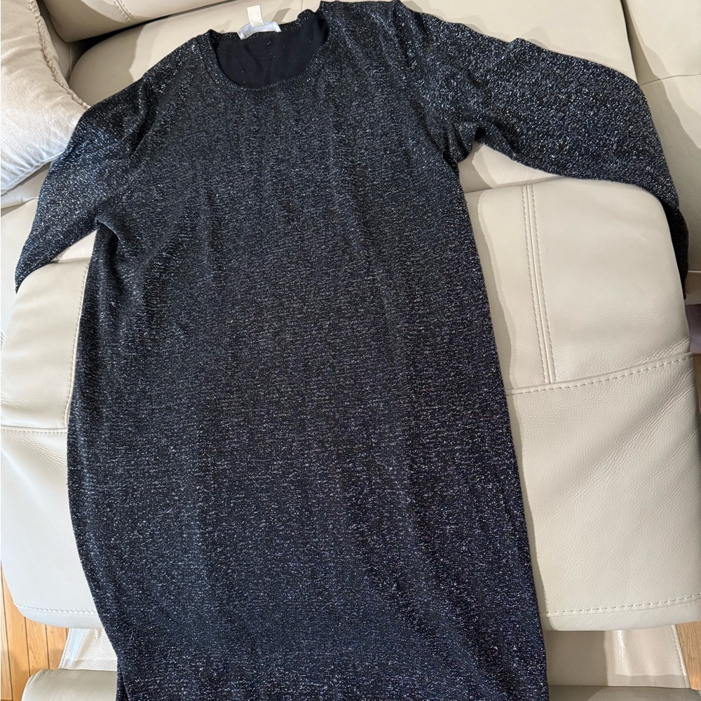 Michael Kors Black and Silver Knit Dress
